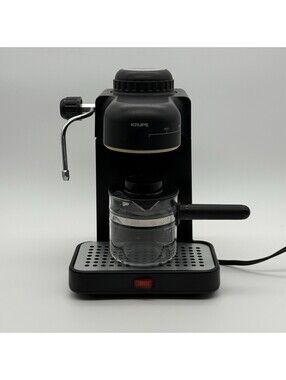 Krups Type 963 Espresso Cappuccino Machine Black WORKS  No Filter + Basket